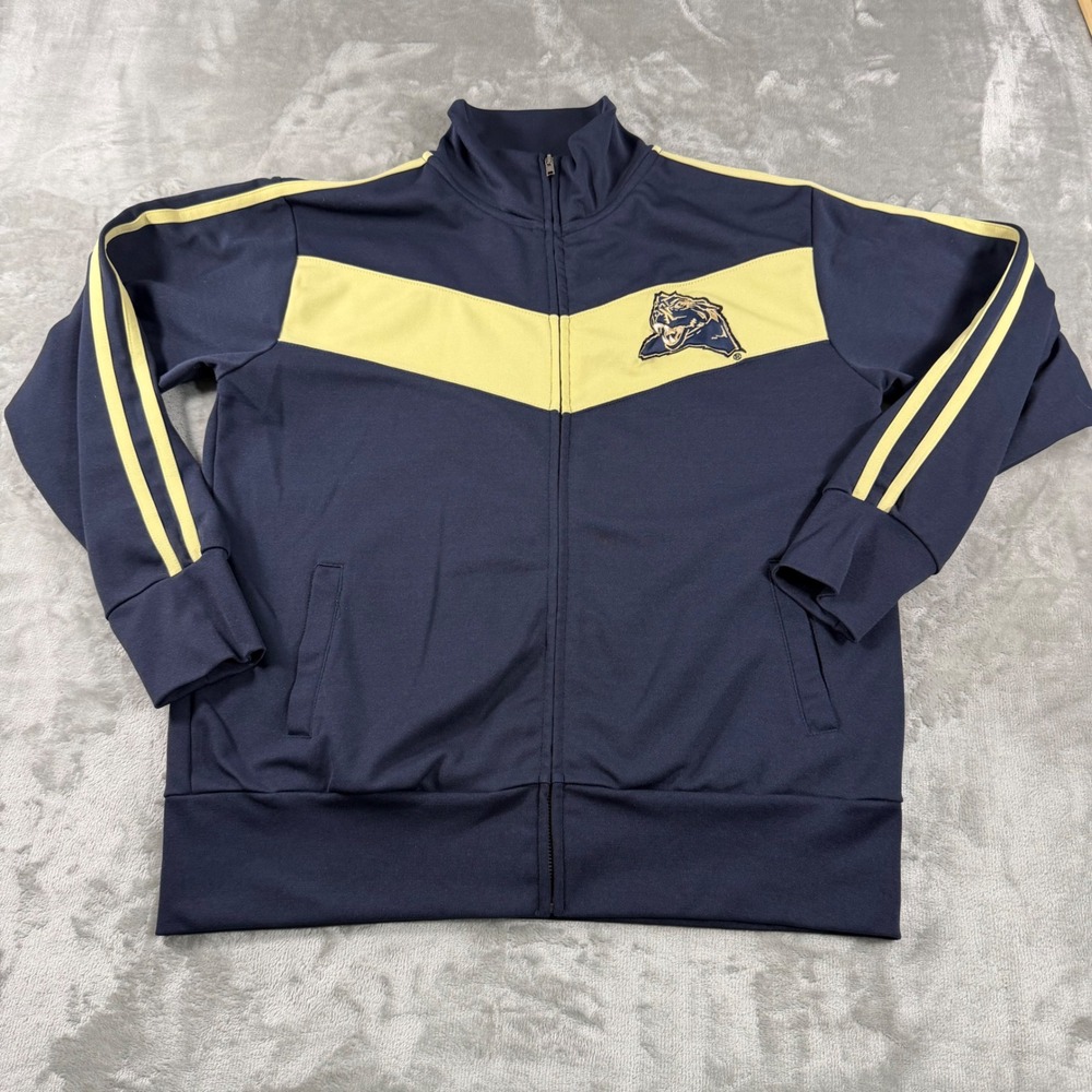 Colosseum Pitt Panthers Track Jacket Mens Medium Navy Blue Gold Full Zip PITT
